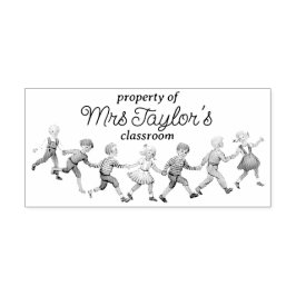 Besitz des Lehrerklasszimmers mit Kindertanz Gummistempel