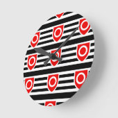 BESITZ-STOLZ-FLAGGE RUNDE WANDUHR (Winkel)
