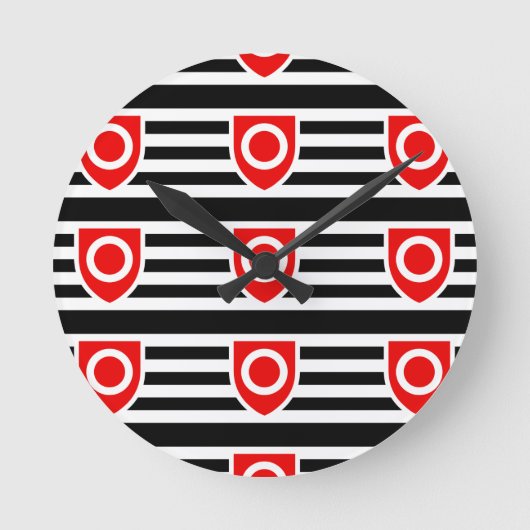 BESITZ-STOLZ-FLAGGE RUNDE WANDUHR (Vorderseite)
