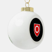 Besitz-Stolz Keramik Kugel-Ornament (Links)