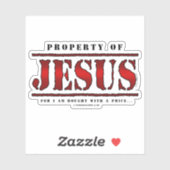 Besitz von Jesus Aufkleber (Blatt)
