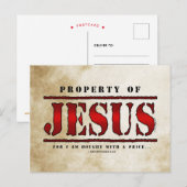 Besitz von Jesus Postkarte (Vorne/Hinten)