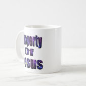 Besitz von Jesus, religiöses Logo, Kaffeetasse (Vorderseite Links)