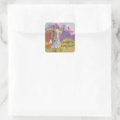 Besitz von Pferdeaufklebern, Quadratischer Aufkleber (Tasche)