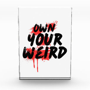 Besitze Dein Anderssein - Fette Grunge-Typografie Fotoblock