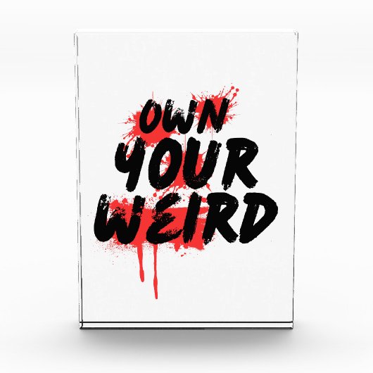 Besitze Dein Anderssein - Fette Grunge-Typografie Fotoblock (Vorderseite)