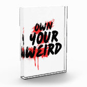 Besitze Dein Anderssein - Fette Grunge-Typografie Fotoblock (Links)
