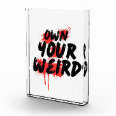 Besitze Dein Anderssein - Fette Grunge-Typografie Fotoblock (Rechts)