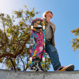 Besitze Deinen Stil - Graffiti Pop Street Girl Pin Skateboard
