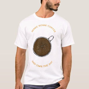 Besitze den Tag Lustige Kaffeinsüchtige Barista-Ku T-Shirt