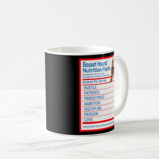 Besitzer der Basset Hound Hunde-Rasse Funny Nutrit Kaffeetasse (VorderseiteRechts)