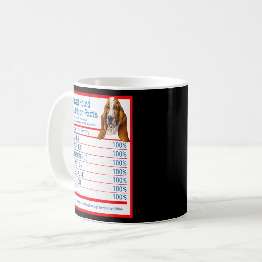 Besitzer der Basset Hound Hunde-Rasse Funny Nutrit Kaffeetasse (Vorderseite Links)