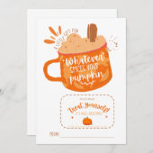 Besitzer der Pumpkin-Gewürzkarte, Geschenkmarke fü Dankeskarte (Vorne/Hinten)