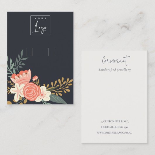 Besitzer des Blumen-Logos der Black Navy Ambrosia Visitenkarte (Vorne/Hinten)