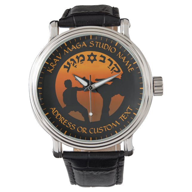 Besitzer des israelischen Kampfstudios Krav Maga Armbanduhr (Vorderseite)
