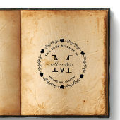 Besitzer des Monogram-Wreath-Buches Gummistempel