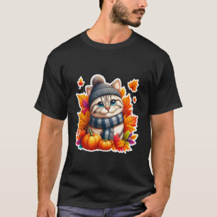 Besitzer einer American Shorthair-Katze zum Herbst T-Shirt