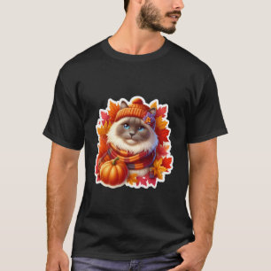 Besitzer einer Autumn Fall Ragdoll Katze Thanksgiv T-Shirt