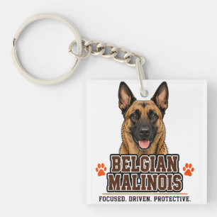 🐾 Besitzer einer belgischen Malinois Familie Stol Schlüsselanhänger