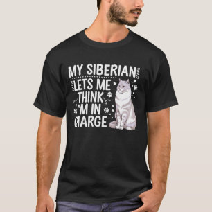 Besitzer einer sibirischen Katze Lustiger Sibirier T-Shirt