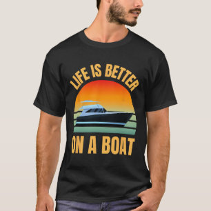 Besitzer eines Bootsstegs Retro Das Leben ist bess T-Shirt