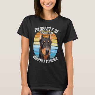 Besitzer eines Dobermanns Retro Vintage T-Shirt