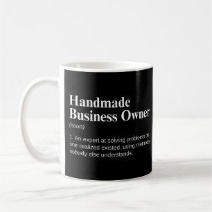Besitzer eines handgefertigten Geschäfts Lustige D Kaffeetasse