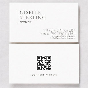 Besitzer Modernes Professionelles QR-Code Visitenkarte