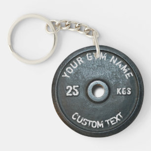Besitzer oder Benutzer eines Vintage-Fitnessstudio Schlüsselanhänger