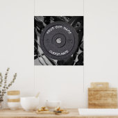 Besitzer oder Benutzer von Gymnastik mit kurvigem  Poster (Küche)