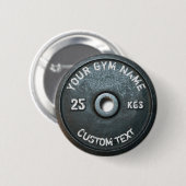 Besitzer oder Nutzer eines Vintage-Fitnessstudios Button (Vorne & Hinten)
