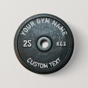 Besitzer oder Nutzer eines Vintage-Fitnessstudios Button