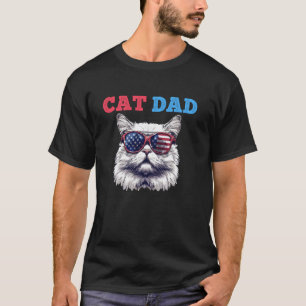 Besitzer von Katzen CAT DAD Perserkatzen Amerika P T-Shirt