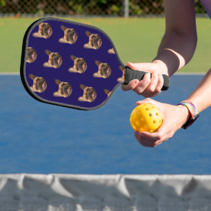 Besitzer von personalisierten Gesichtsbeuteln Pickleball Schläger