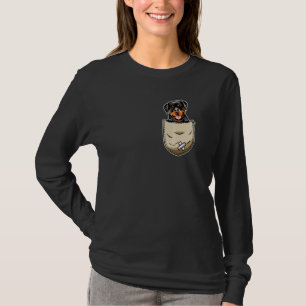 Besitzer von Rottweiler Hund und Pocket T-Shirt