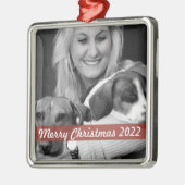 Besitzer von Schwarz-Weiß-Ornamenten mit Haustier Ornament Aus Metall (Links)