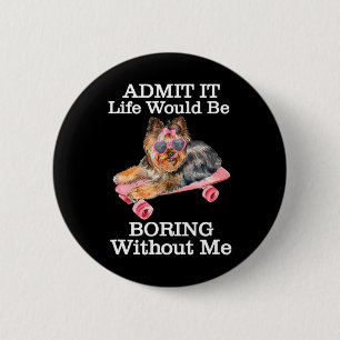 Besitzer von Yorkie-Welpen lieben Skateboarding Yo Button