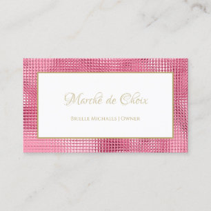 Besitzerin des Pink Sequin Salons Visitenkarte
