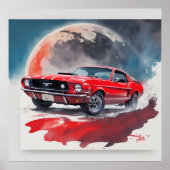 Besitzt ein Stück eines roten Ford Mustang GT! Poster (Vorne)