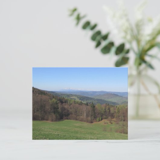 Beskid Sadecki Spring Postkarte (Stehend Vorderseite)