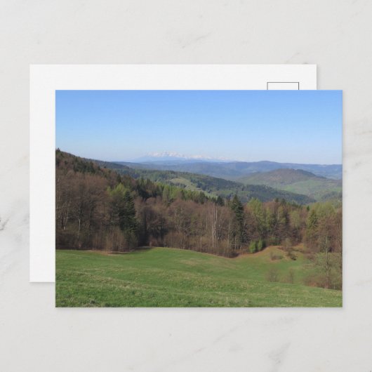 Beskid Sadecki Spring Postkarte (Vorne/Hinten)