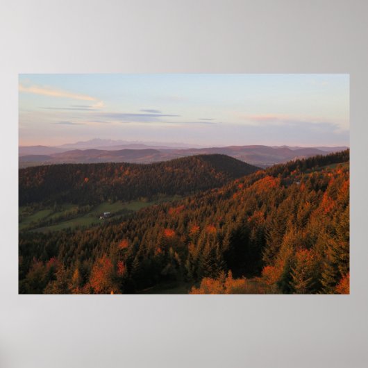 Beskid Wyspowy Herbst Poster (Vorne)