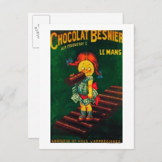Besnier Chocolate Promotionposter Postkarte (Vorne/Hinten)