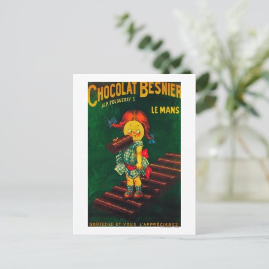 Besnier Chocolate Promotionposter Postkarte (Stehend Vorderseite)