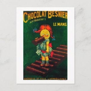 Besnier-Schokoladen-Werbeplakat Postkarte