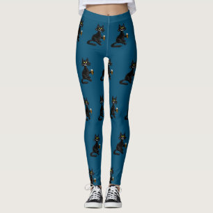 Besoffene Katzen-Cartoon-Leggings Leggings