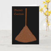 Besom Custom Samhain Card Karte (Gelbe Blume)