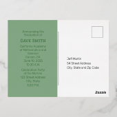 Besondere Abschluss Einladung Postkarte (Rückseite)