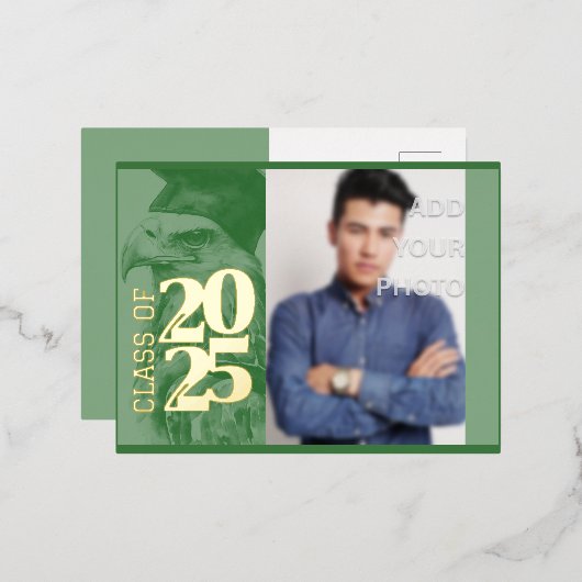 Besondere Abschluss Einladung Postkarte (Vorderseite/Rückseite)