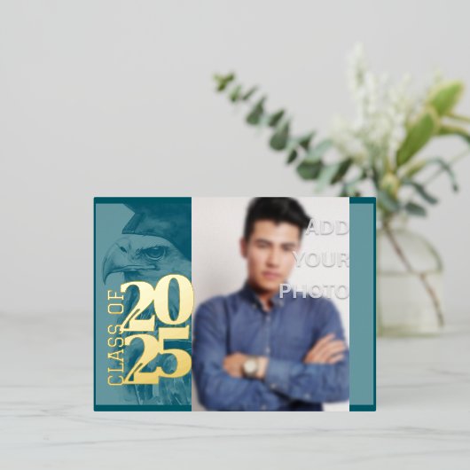 Besondere Abschluss Einladung Postkarte (Stehend vorne)